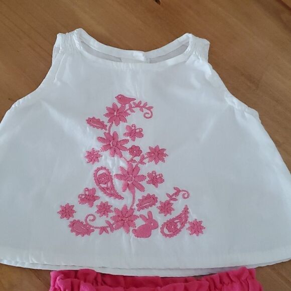 Vintage Baby B'gosh Embroidered Floral Sleeveless Top Size Newborn - Picture 3 of 9